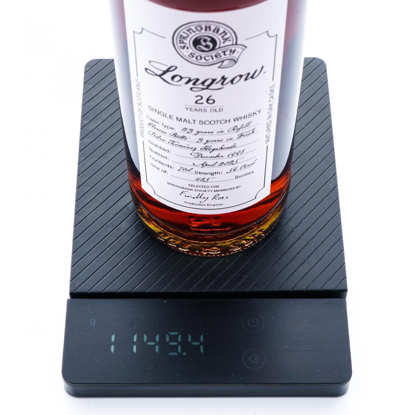 Longrow 朗格罗 26年 1998-2025 云顶协会出品 雪莉桶