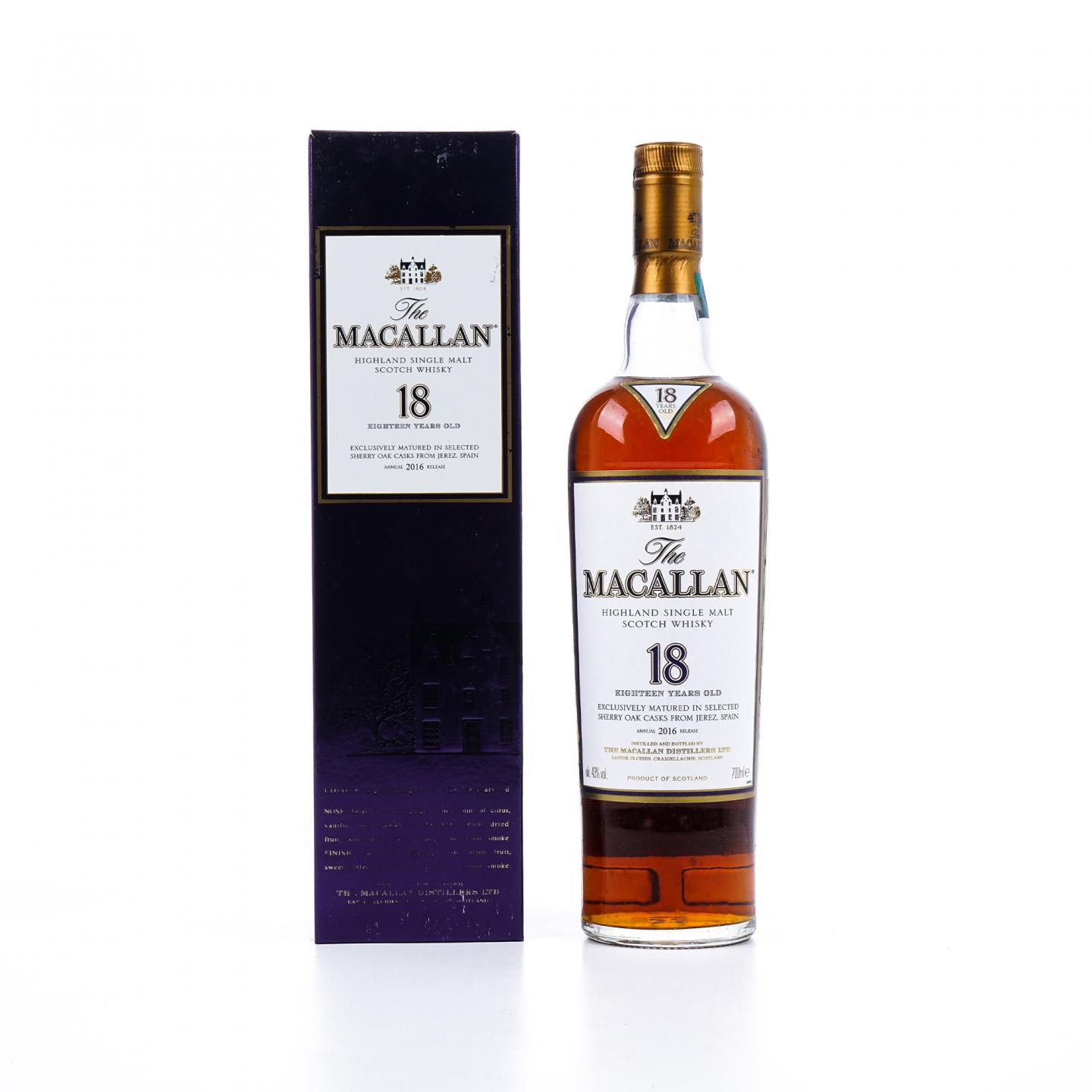 Macallan 麦卡伦 18年 2016 雪莉桶