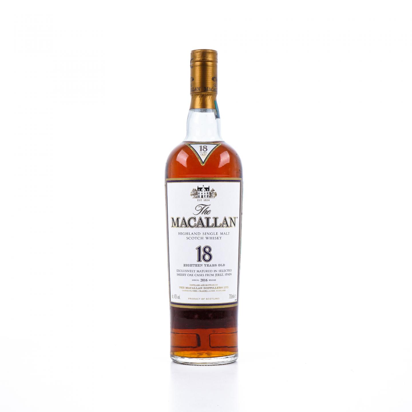 Macallan 麦卡伦 18年 2016 雪莉桶