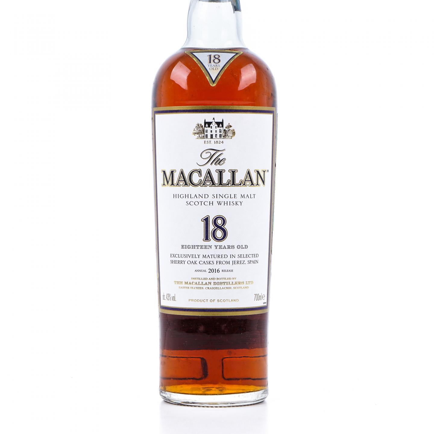 Macallan 麦卡伦 18年 2016 雪莉桶
