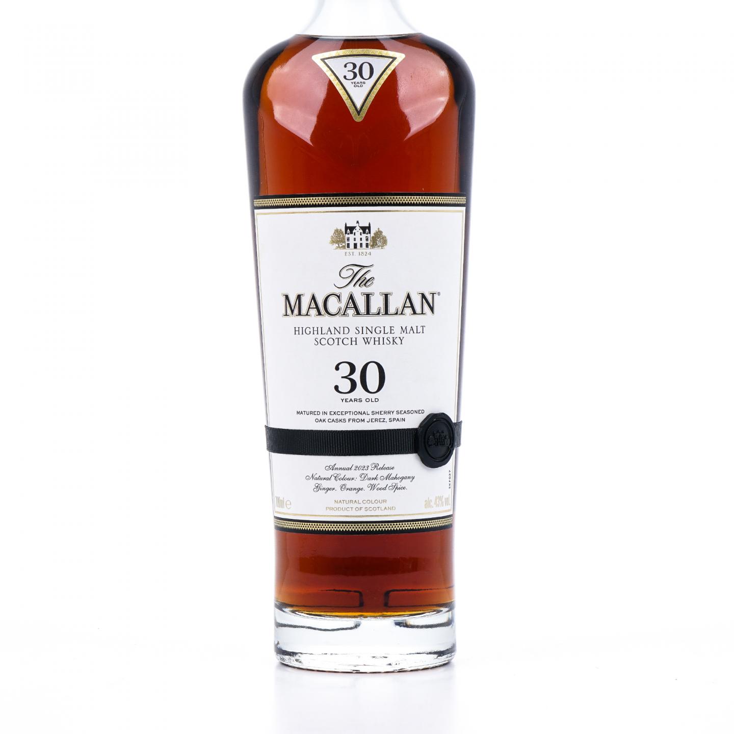 【附X光图】Macallan 麦卡伦 30年 2023 雪莉桶 黑腰带 木盒