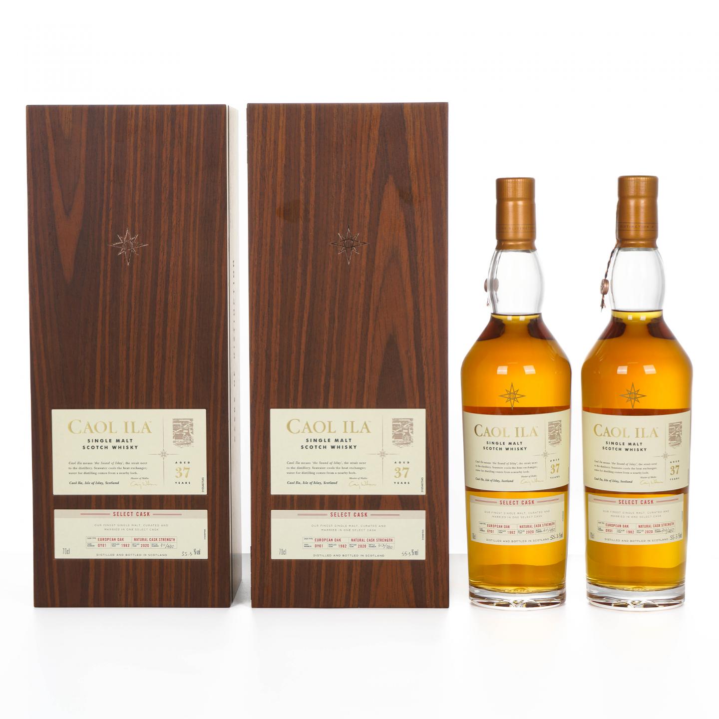 Caol Ila 卡尔里拉 37年 1982-2020 星星标#0Y01 2瓶组
