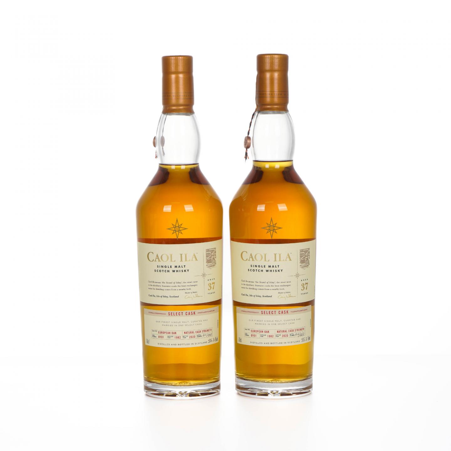Caol Ila 卡尔里拉 37年 1982-2020 星星标#0Y01 2瓶组