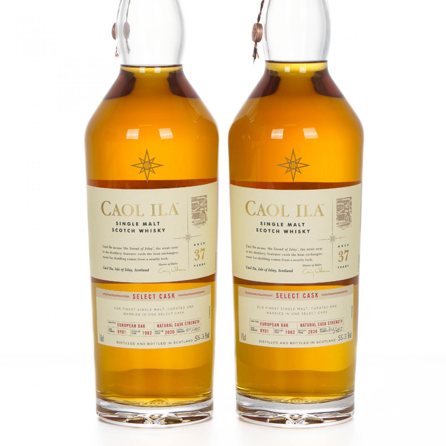 Caol Ila 卡尔里拉 37年 1982-2020 星星标#0Y01 2瓶组