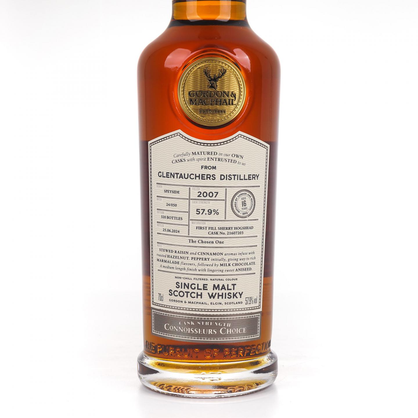 Glentauchers 格兰道奇 16年 2007-2024 初填雪莉桶 GM 桶强