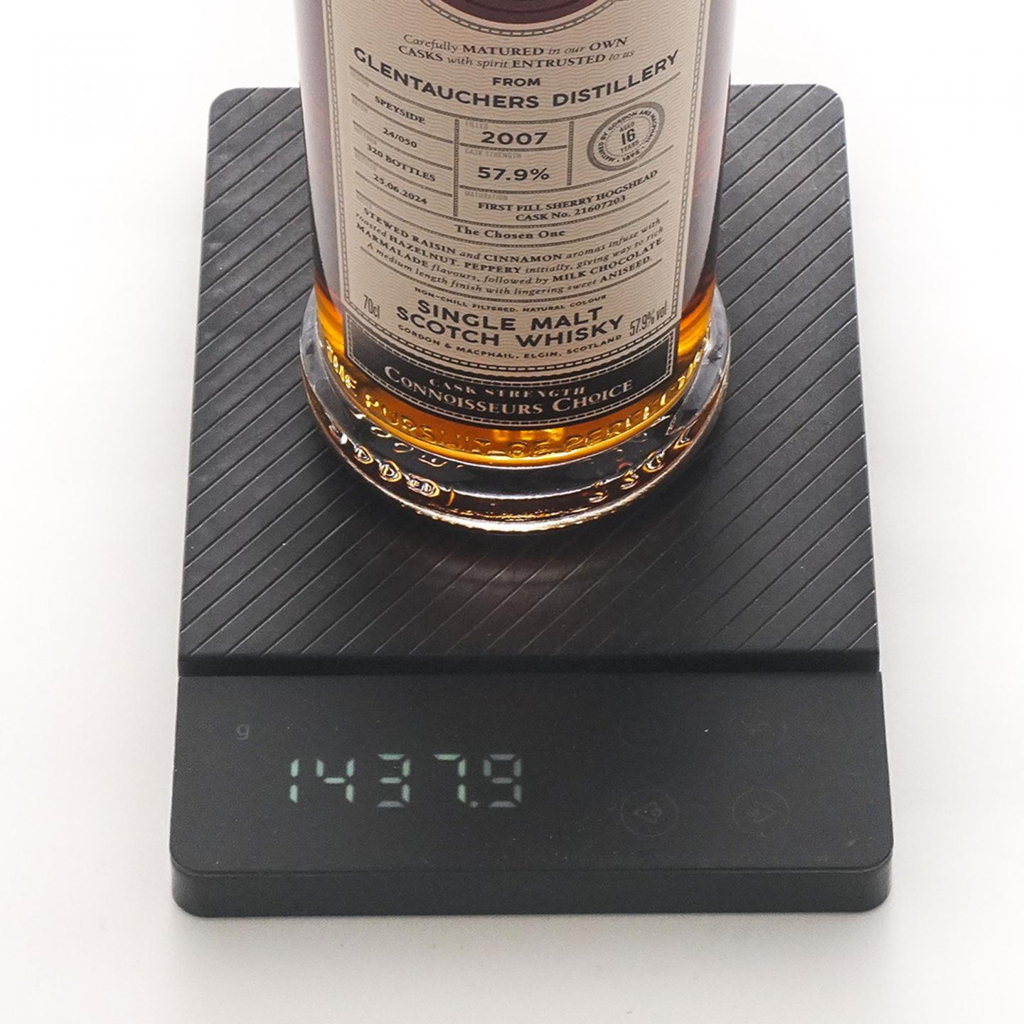 Glentauchers 格兰道奇 16年 2007-2024 初填雪莉桶 GM 桶强