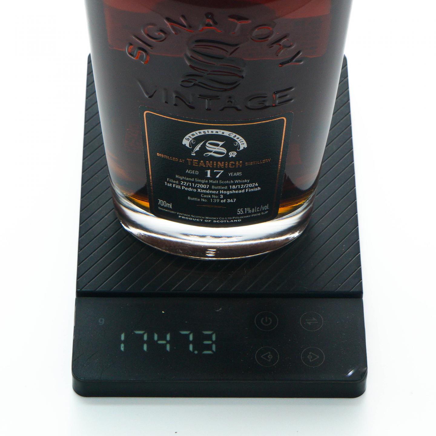 Teaninich 第林可 17年 2007-2024 雪莉桶后熟 SV 桶强