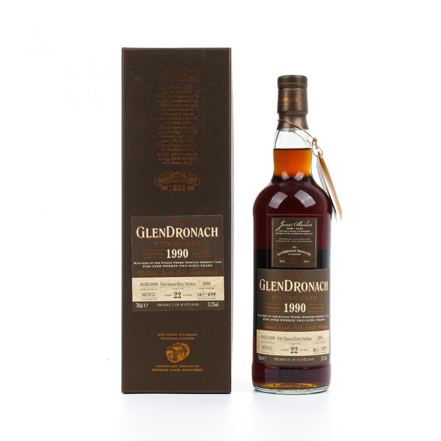 Glendronach 格兰多纳 22年 1990-2012 雪莉单桶#2966
