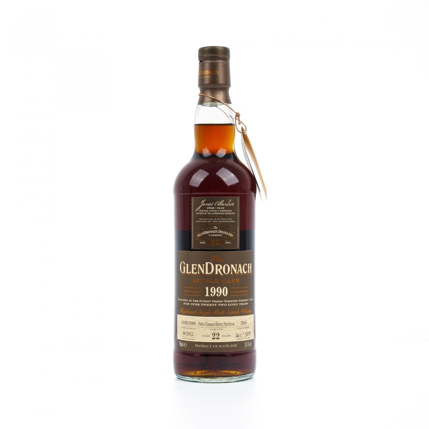 Glendronach 格兰多纳 22年 1990-2012 雪莉单桶#2966