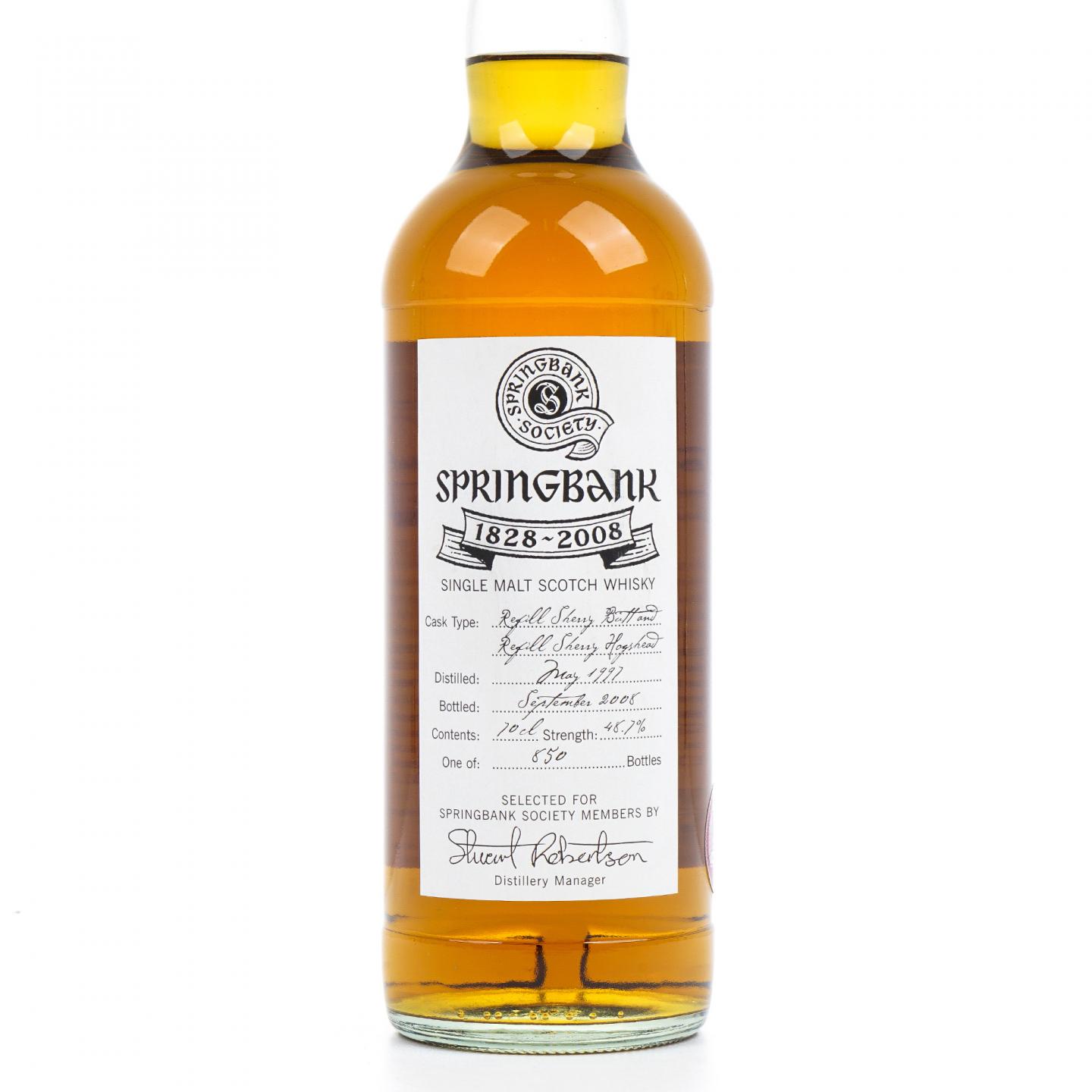 Springbank 云顶 1997-2008 雪莉桶 云顶协会