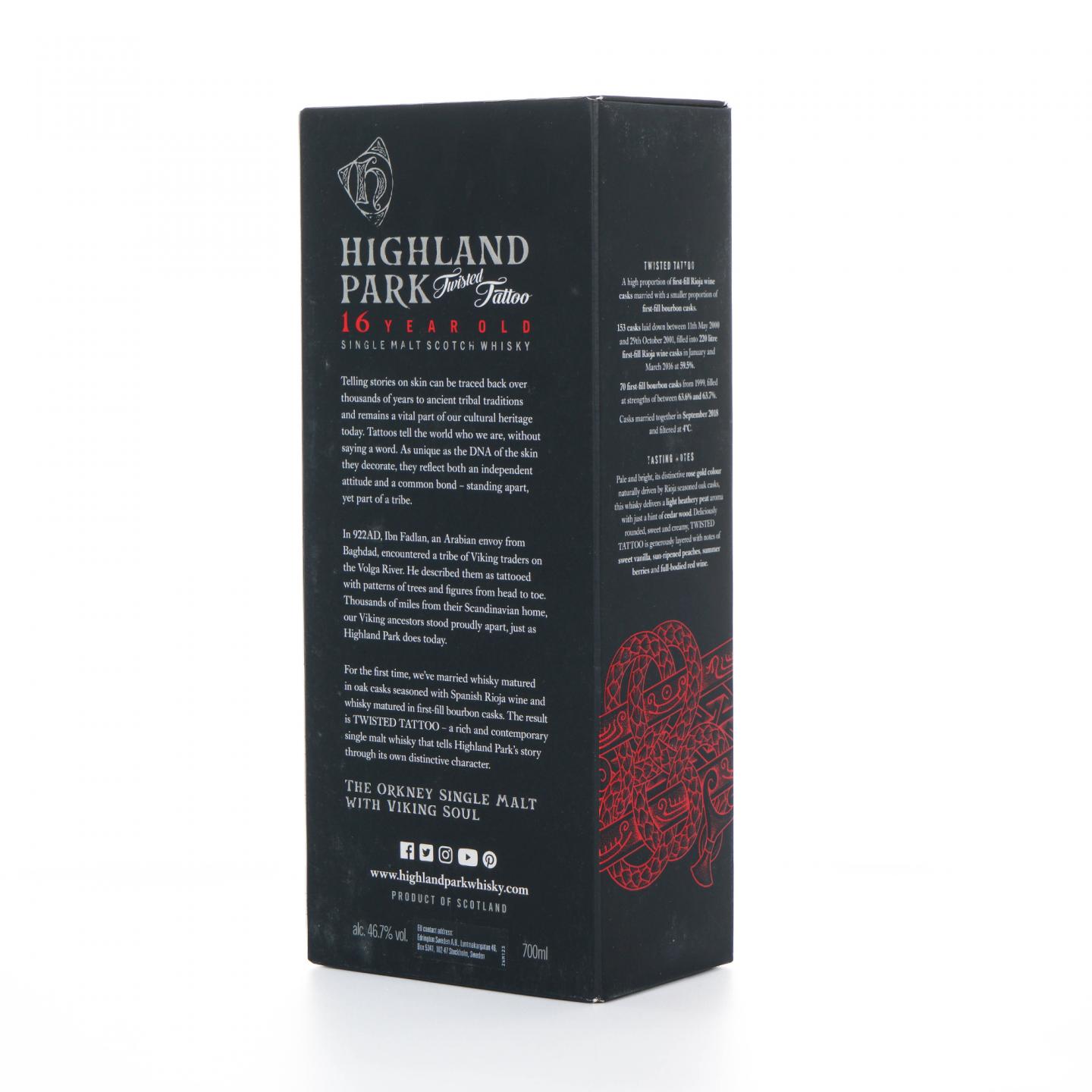 Highland Park 高原骑士 16年 Twisted Tattoo