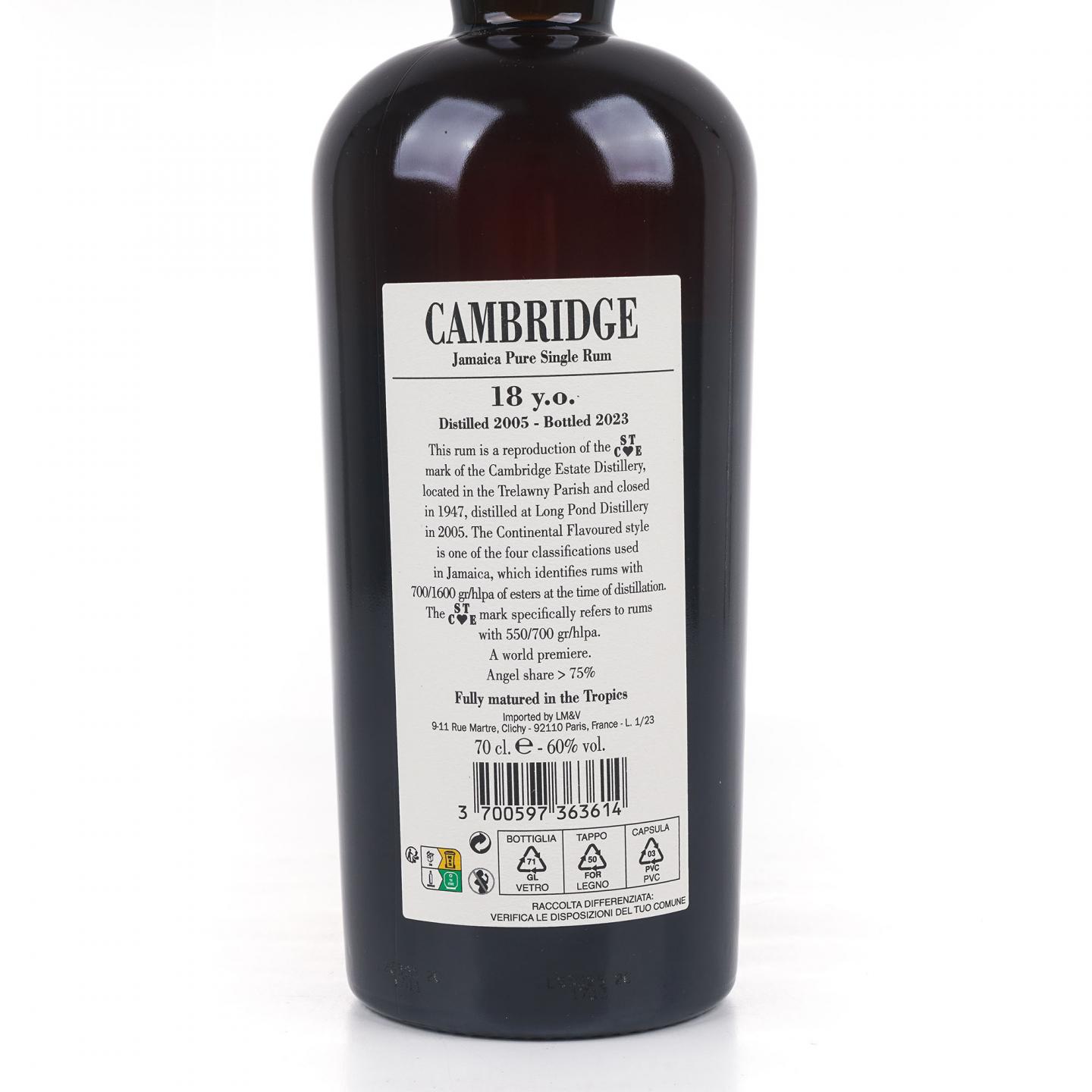 Long Pond 18年 2005-2023 牙买加朗姆酒 Cambridge