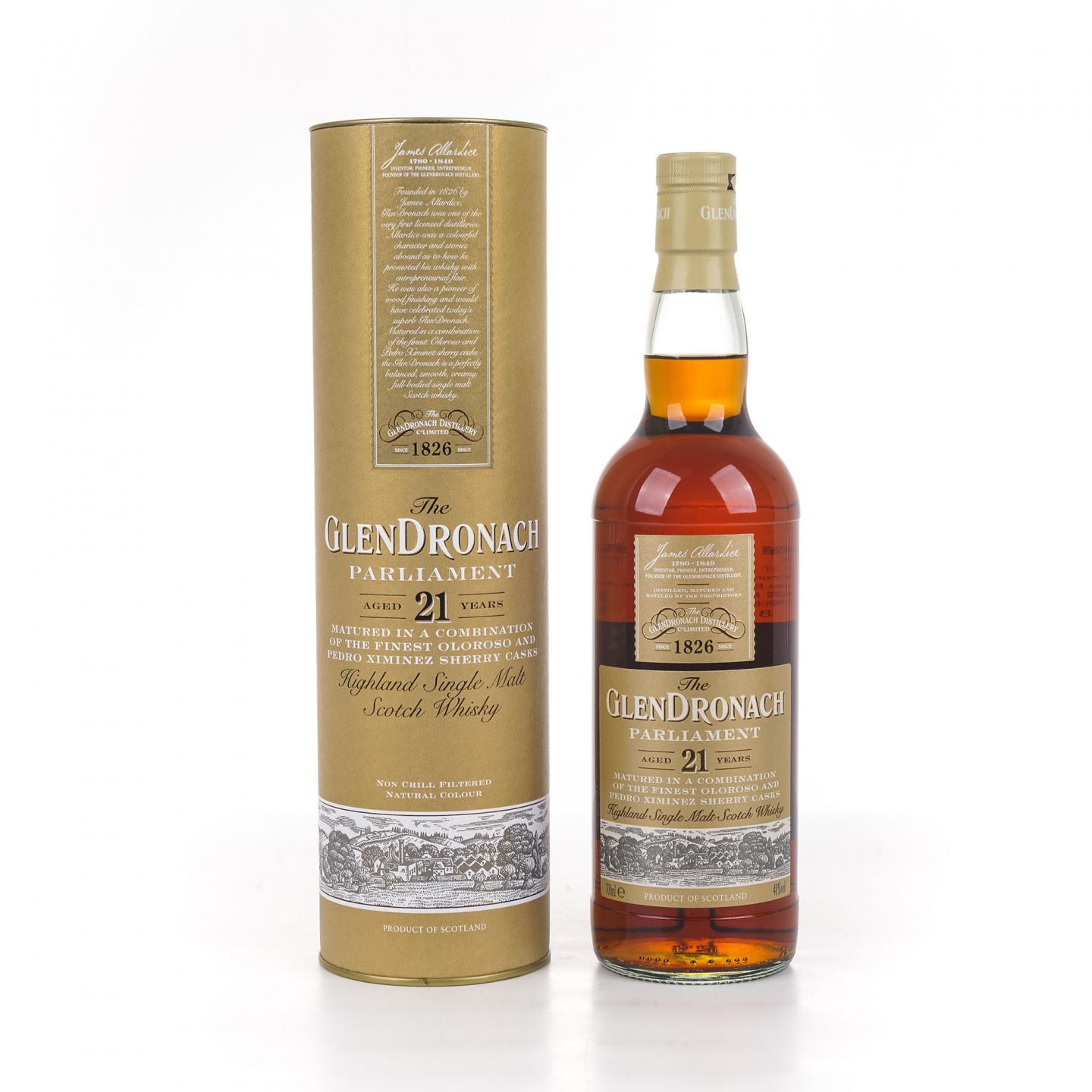 Glendronach 格兰多纳 21年 2018 Parliament 圆筒