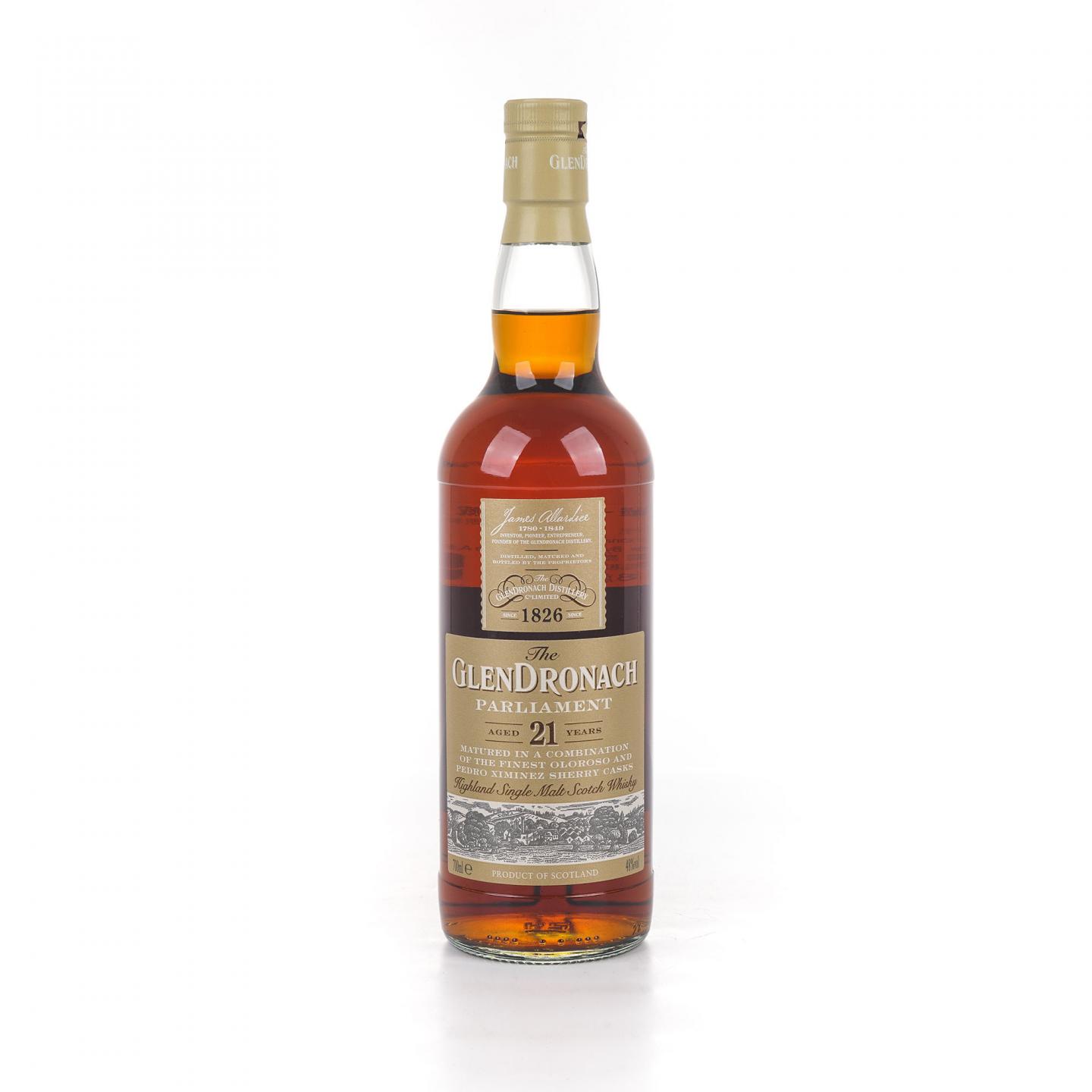 Glendronach 格兰多纳 21年 2018 Parliament 圆筒