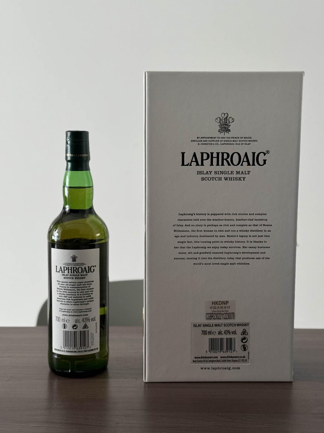 Laphroaig 拉弗格 25年 The Bessie Williamson Story 礼盒