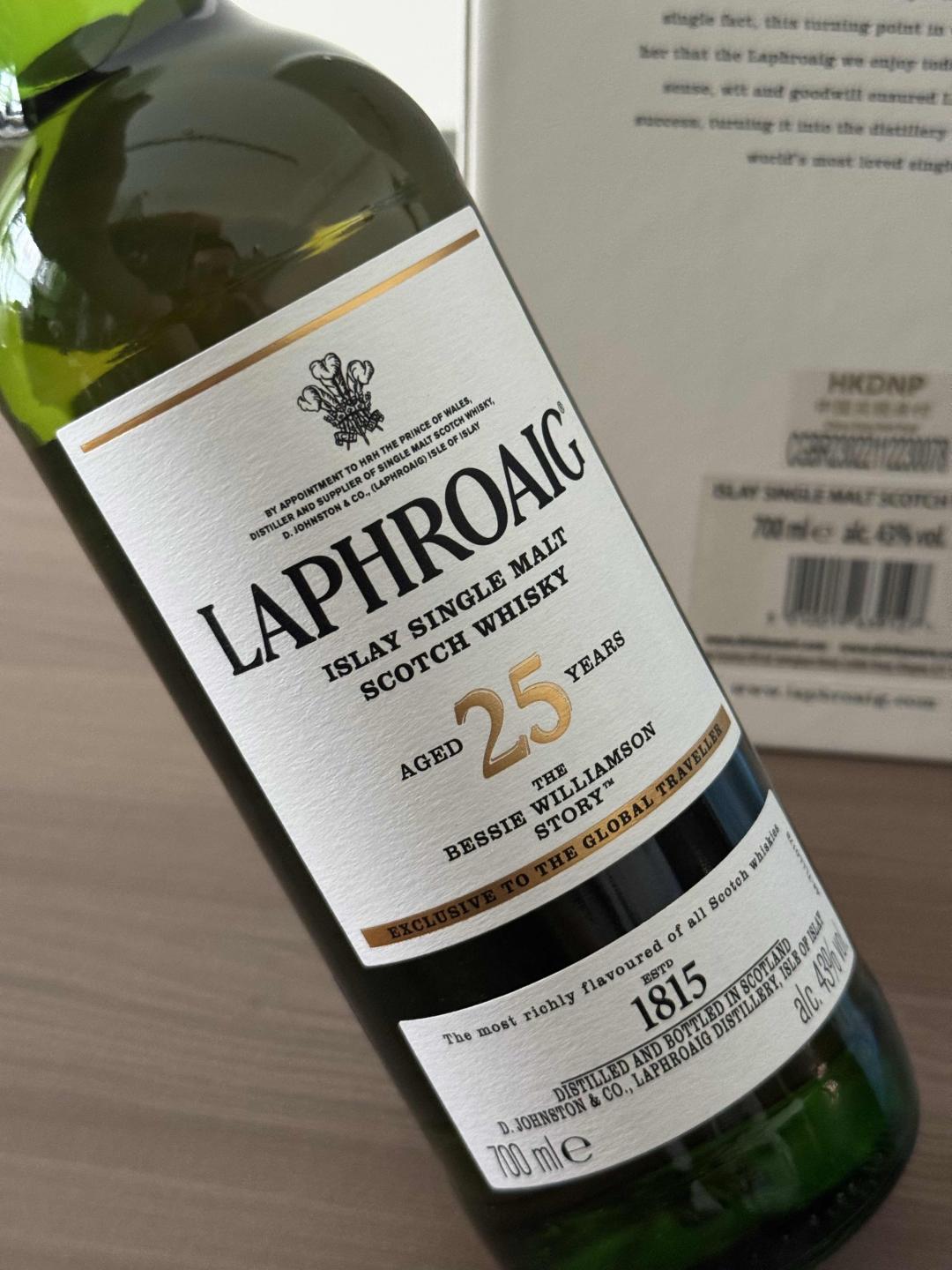 Laphroaig 拉弗格 25年 The Bessie Williamson Story 礼盒