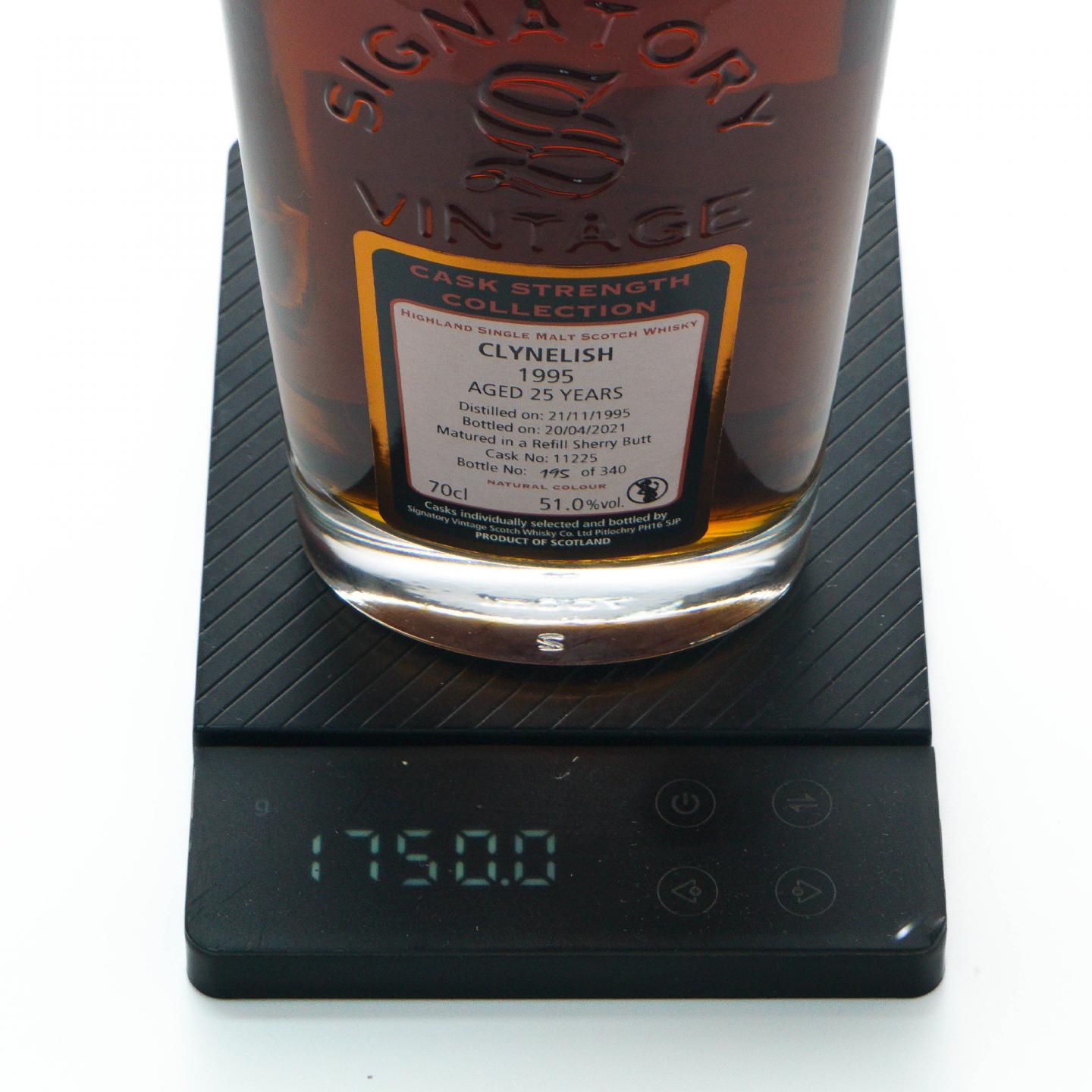 Clynelish 克里尼利基 25年 1995-2021 SV 雪莉桶#11225 桶强