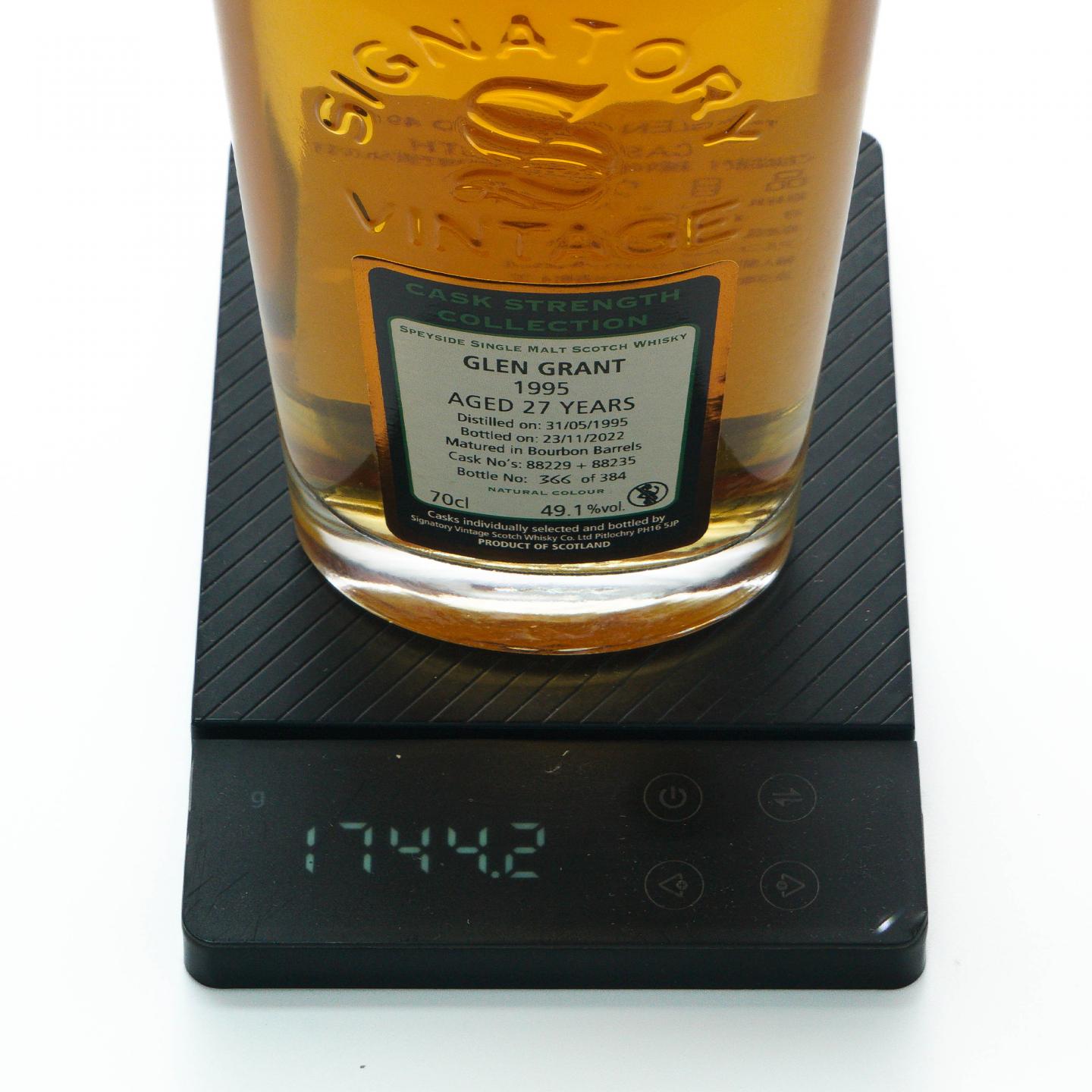 Glen Grant 格兰冠 27年 1995-2022 SV 桶强