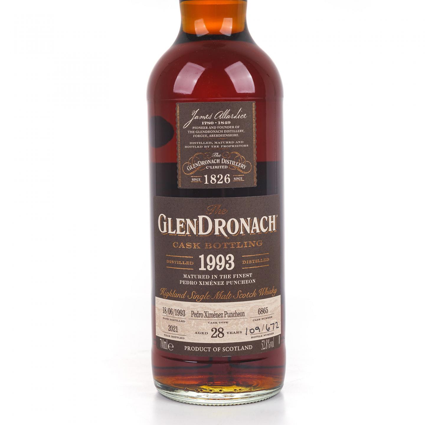 Glendronach 格兰多纳 28年 1993-2021 雪莉桶#6865