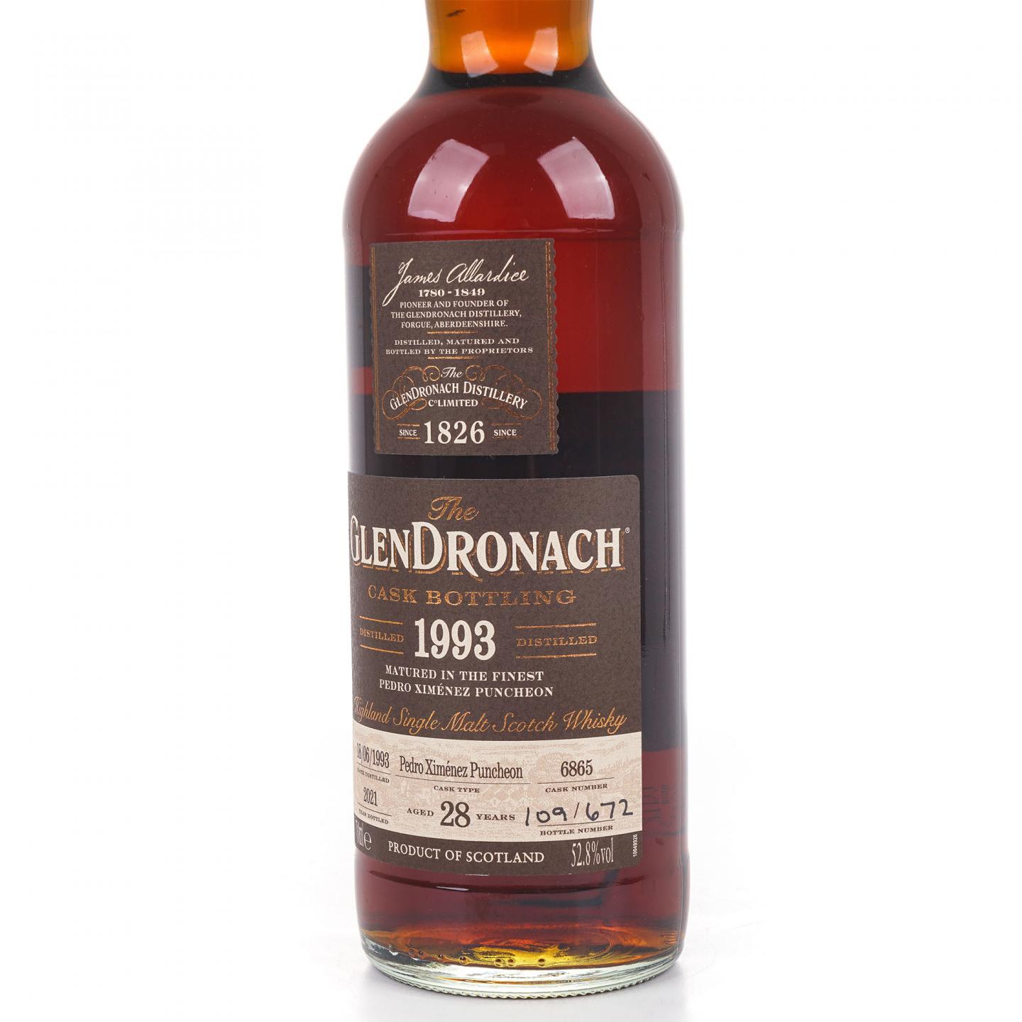 Glendronach 格兰多纳 28年 1993-2021 雪莉桶#6865
