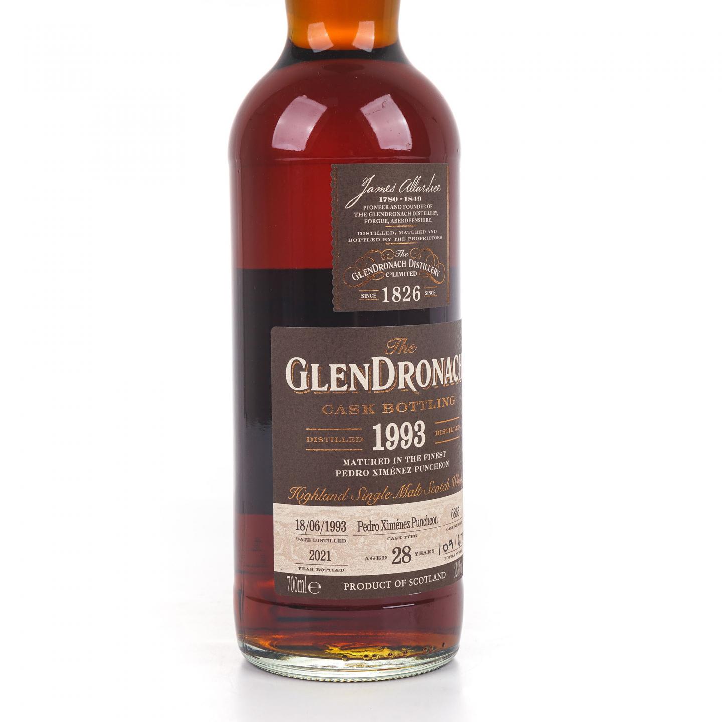 Glendronach 格兰多纳 28年 1993-2021 雪莉桶#6865