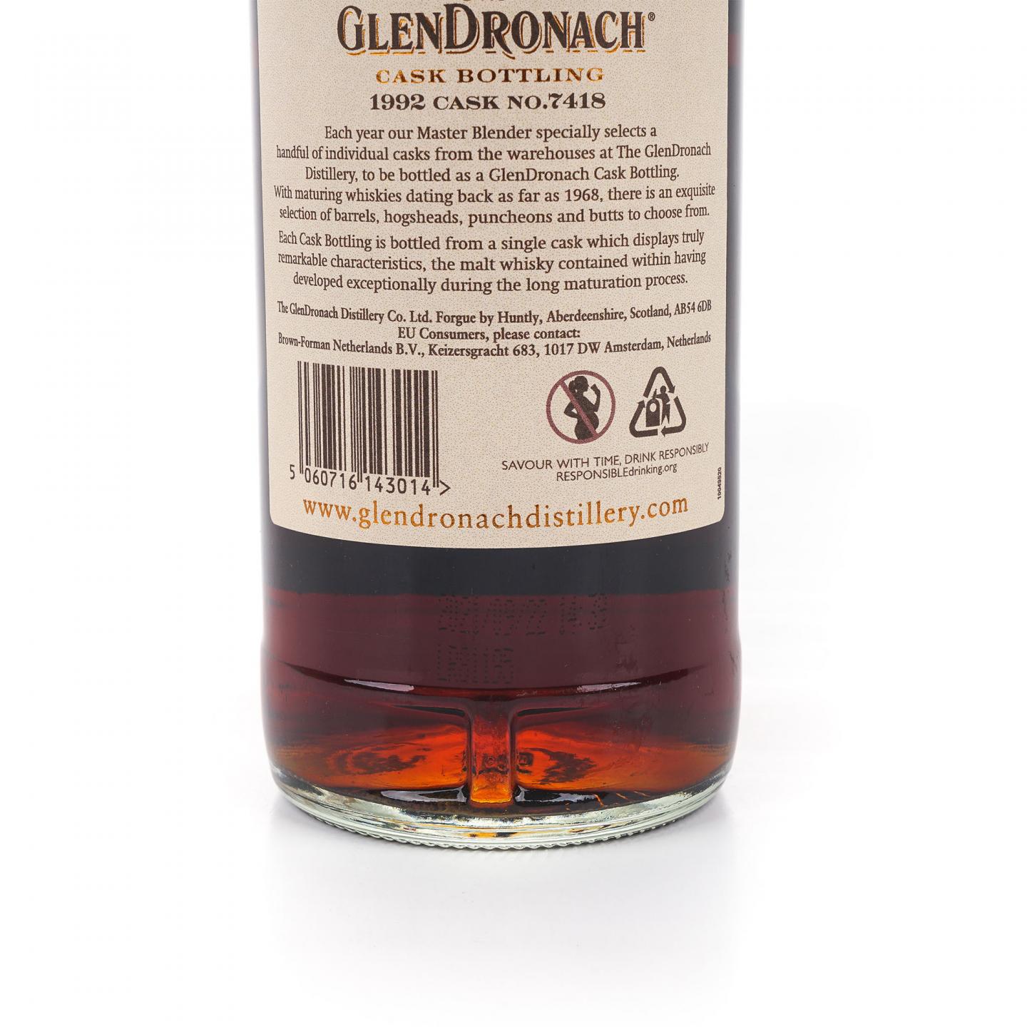 Glendronach 格兰多纳 28年 1992-2021 雪莉桶#7418 54.8%