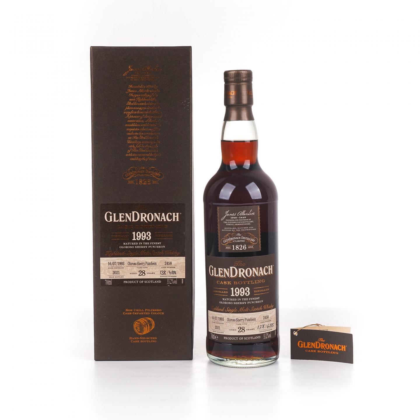 Glendronach 格兰多纳 28年 1993-2021 雪莉桶#2458