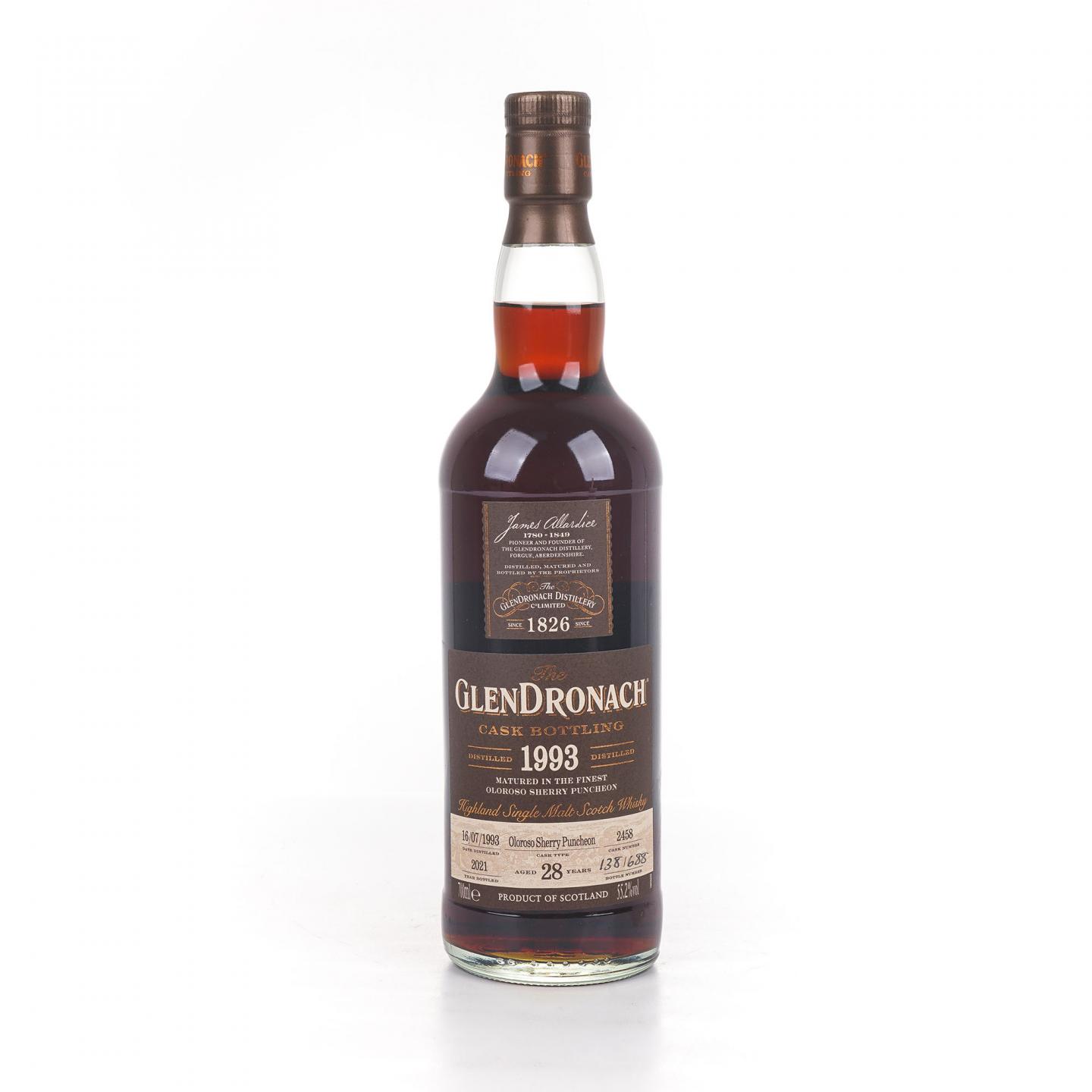 Glendronach 格兰多纳 28年 1993-2021 雪莉桶#2458