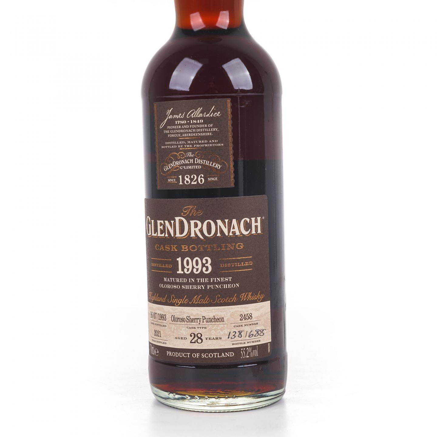 Glendronach 格兰多纳 28年 1993-2021 雪莉桶#2458