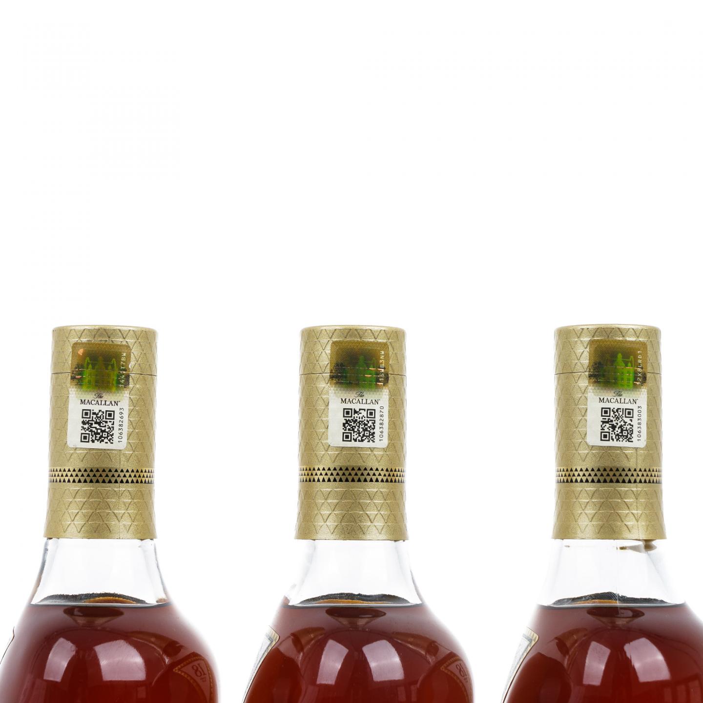 【附X光图】Macallan 麦卡伦 18年 2024 雪莉桶 3瓶组