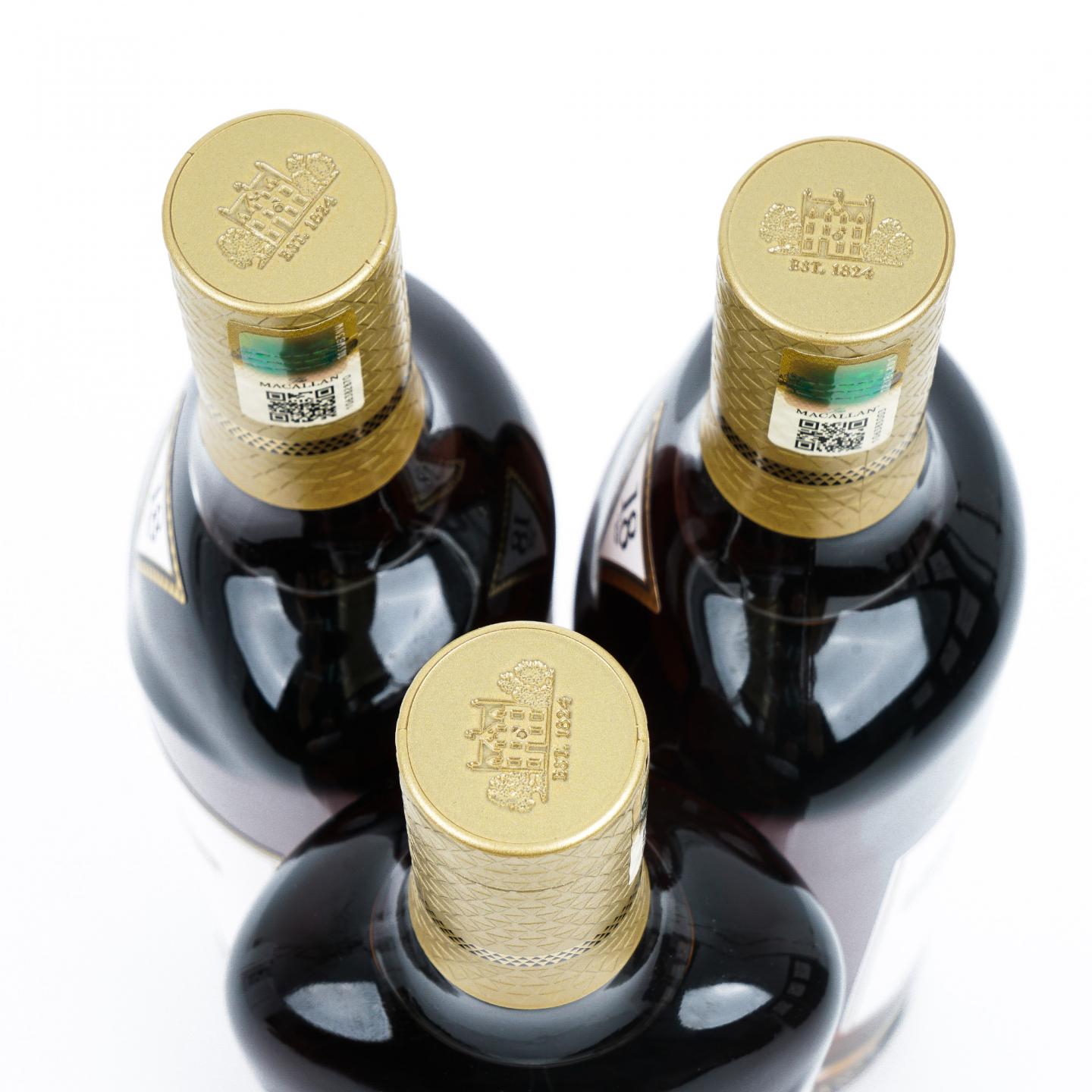 【附X光图】Macallan 麦卡伦 18年 2024 雪莉桶 3瓶组