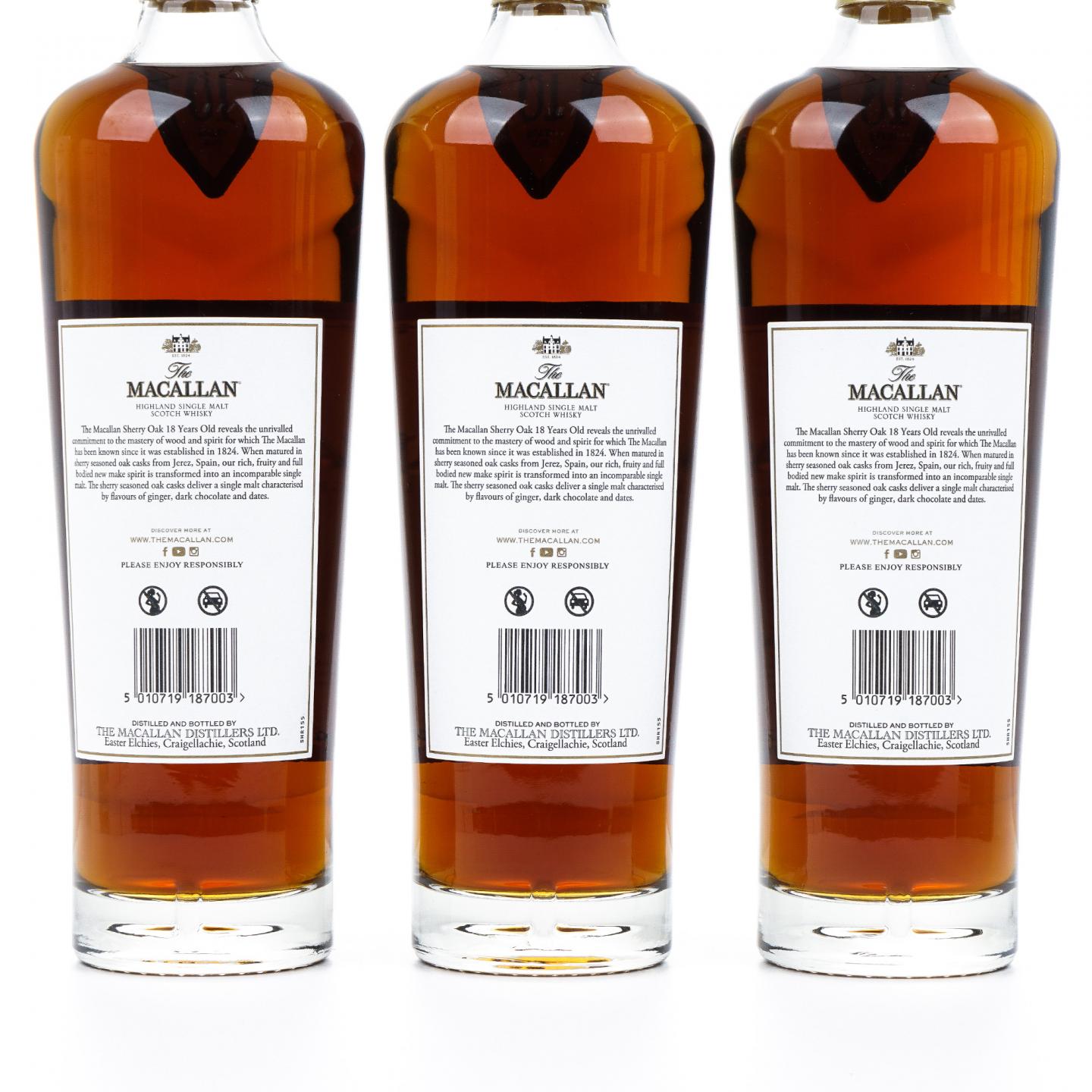 【附X光图】Macallan 麦卡伦 18年 2024 雪莉桶 3瓶组