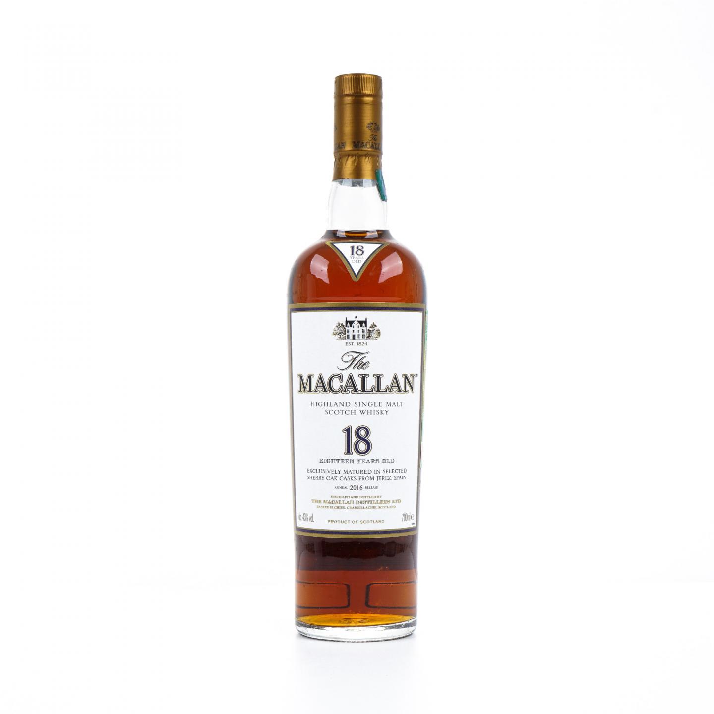 Macallan 麦卡伦 18年 2016 雪莉桶