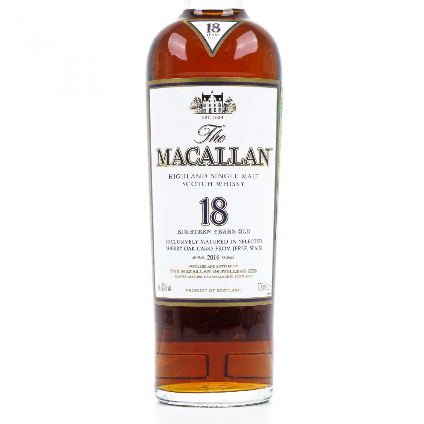 Macallan 麦卡伦 18年 2016 雪莉桶