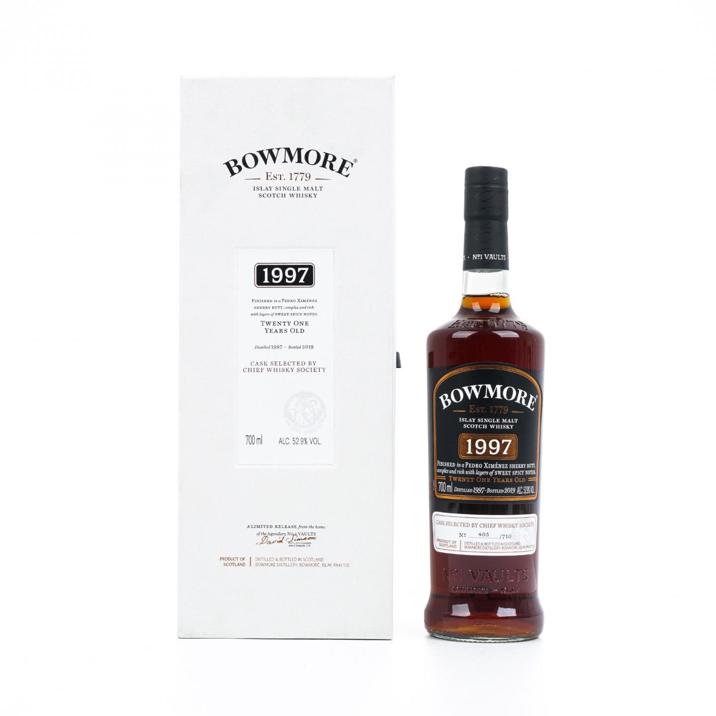 Bowmore 波摩 21年 1997-2019 CWS单桶 雪莉桶后熟 行货