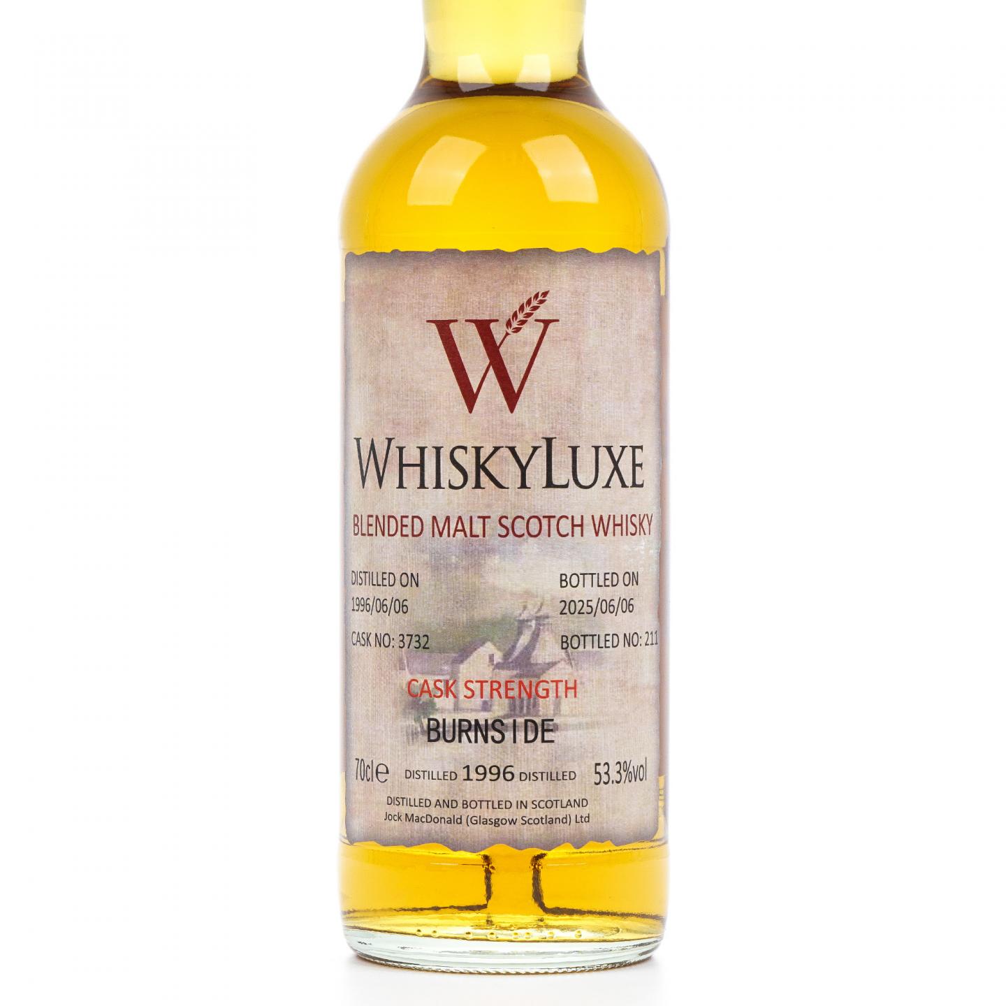 Burnside 29年 1996-2025 百富汤匙桶#3732 Whiskyluxe 桶强