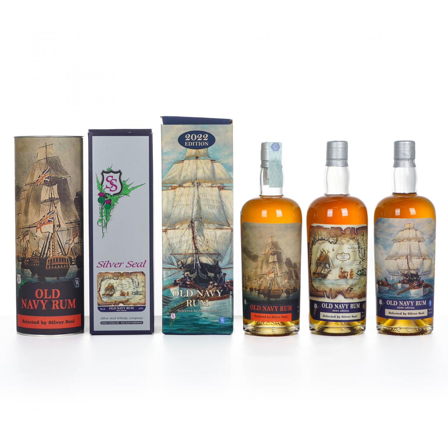 Old Navy Rum 2018/2022/2024 Silver Seal 老海军朗姆酒 3支组