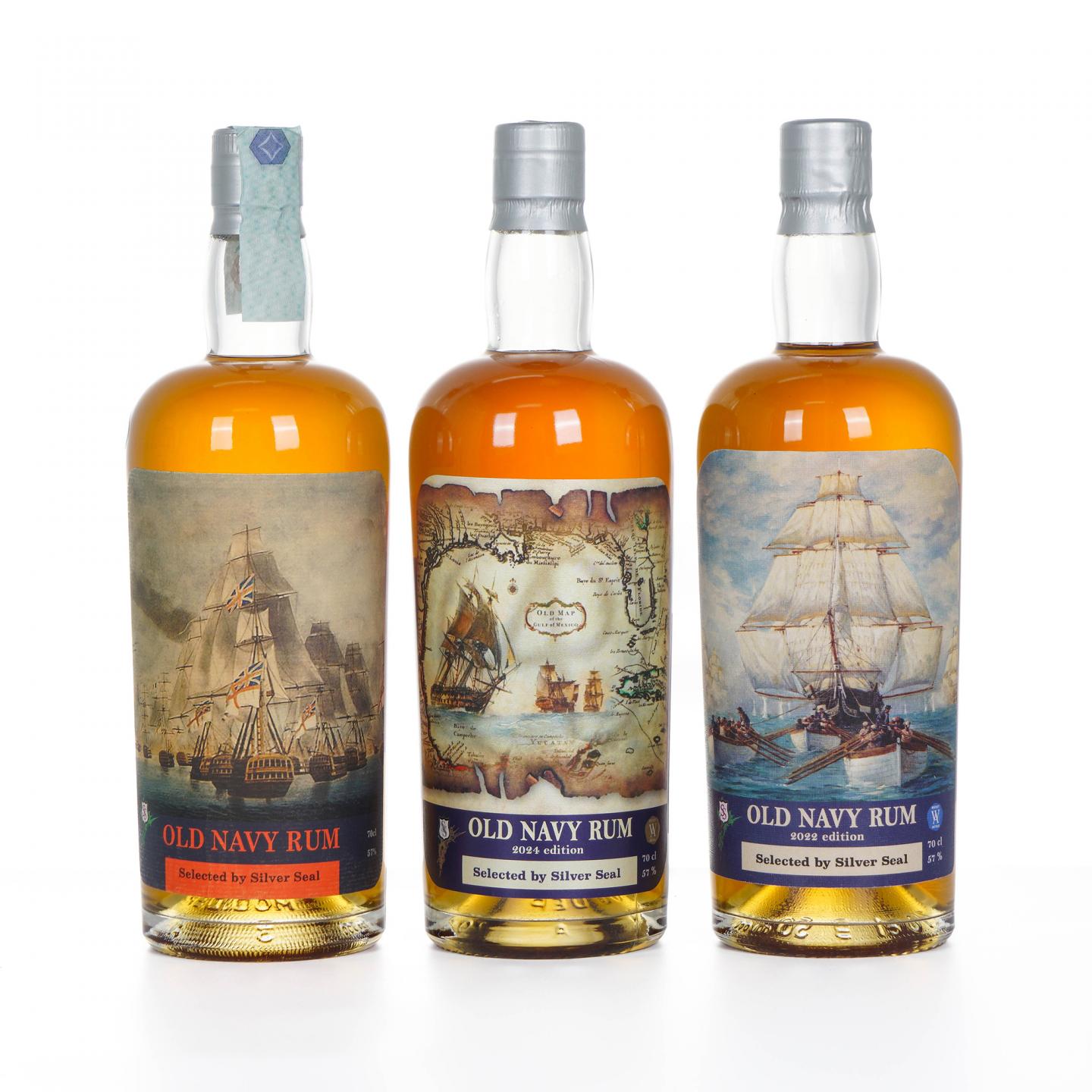 Old Navy Rum 2018/2022/2024 Silver Seal 老海军朗姆酒 3支组