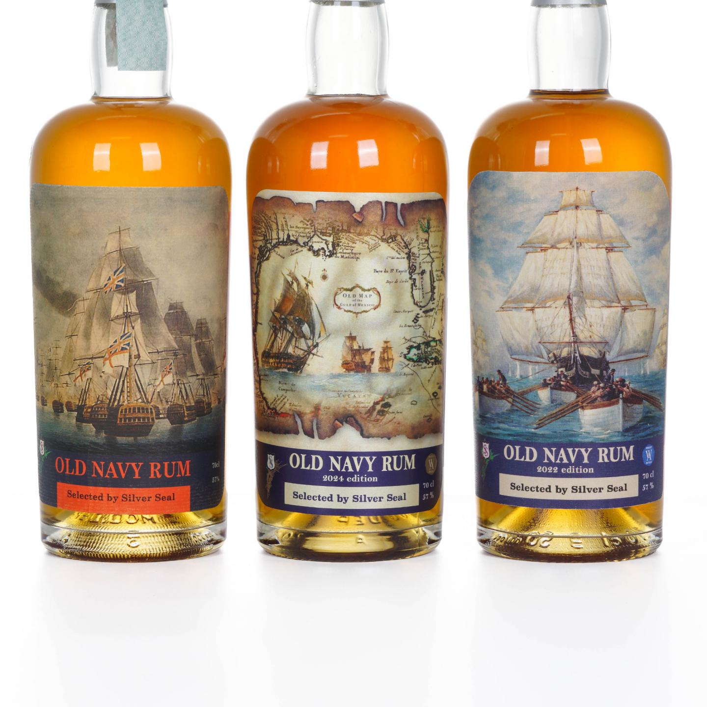 Old Navy Rum 2018/2022/2024 Silver Seal 老海军朗姆酒 3支组