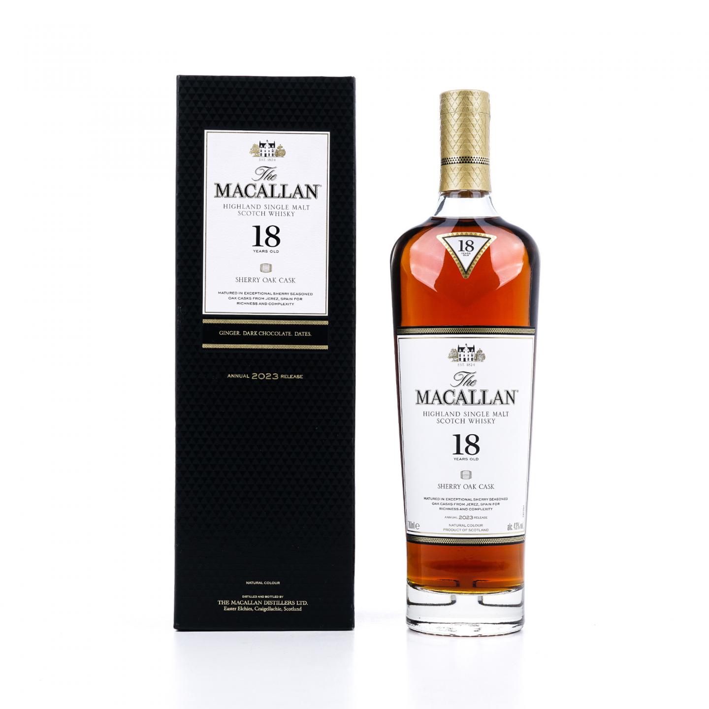 【附X光图】Macallan 麦卡伦 18年 2023 雪莉桶