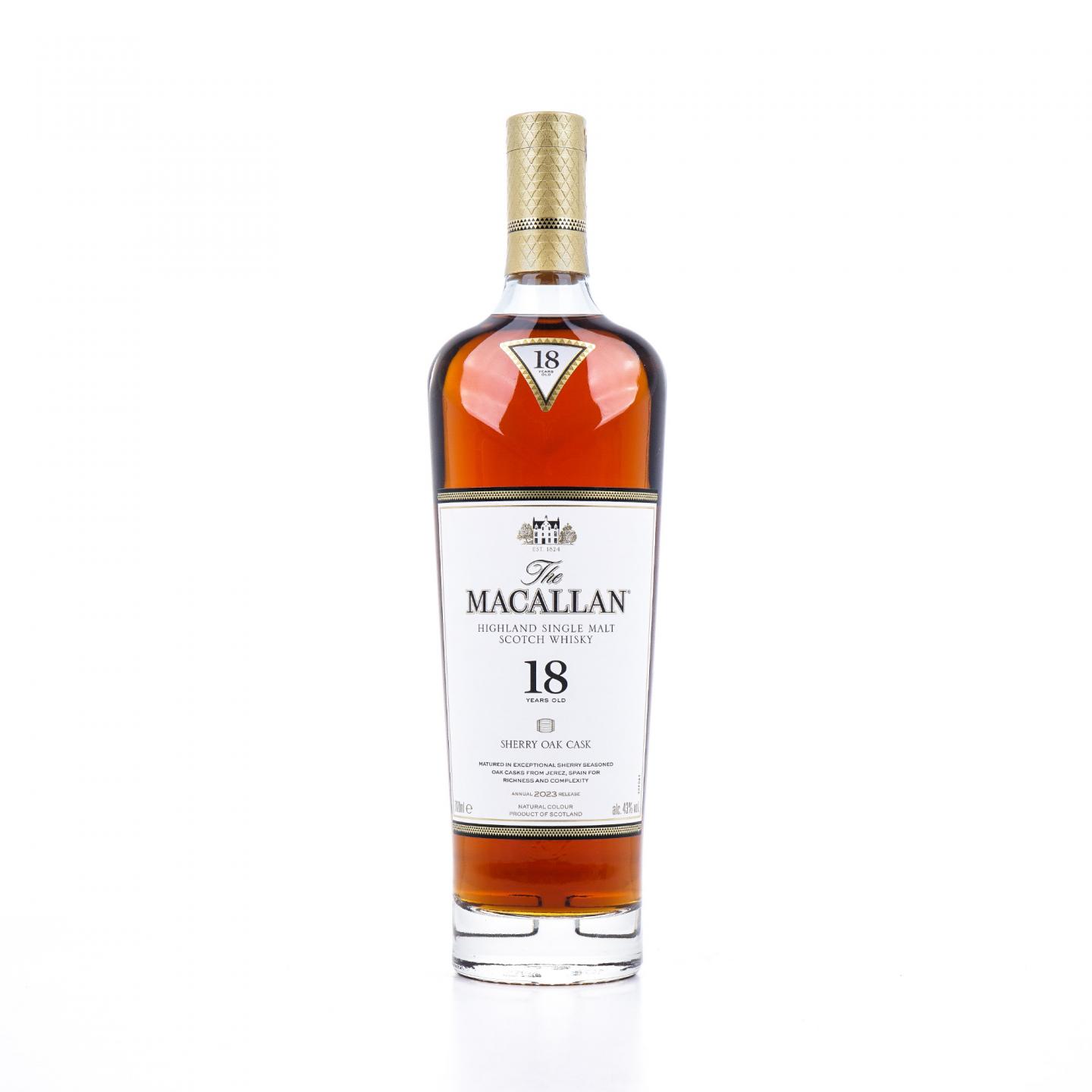 【附X光图】Macallan 麦卡伦 18年 2023 雪莉桶