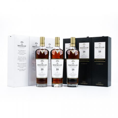 【附X光图】Macallan 麦卡伦 18年 2024 雪莉桶 3瓶组