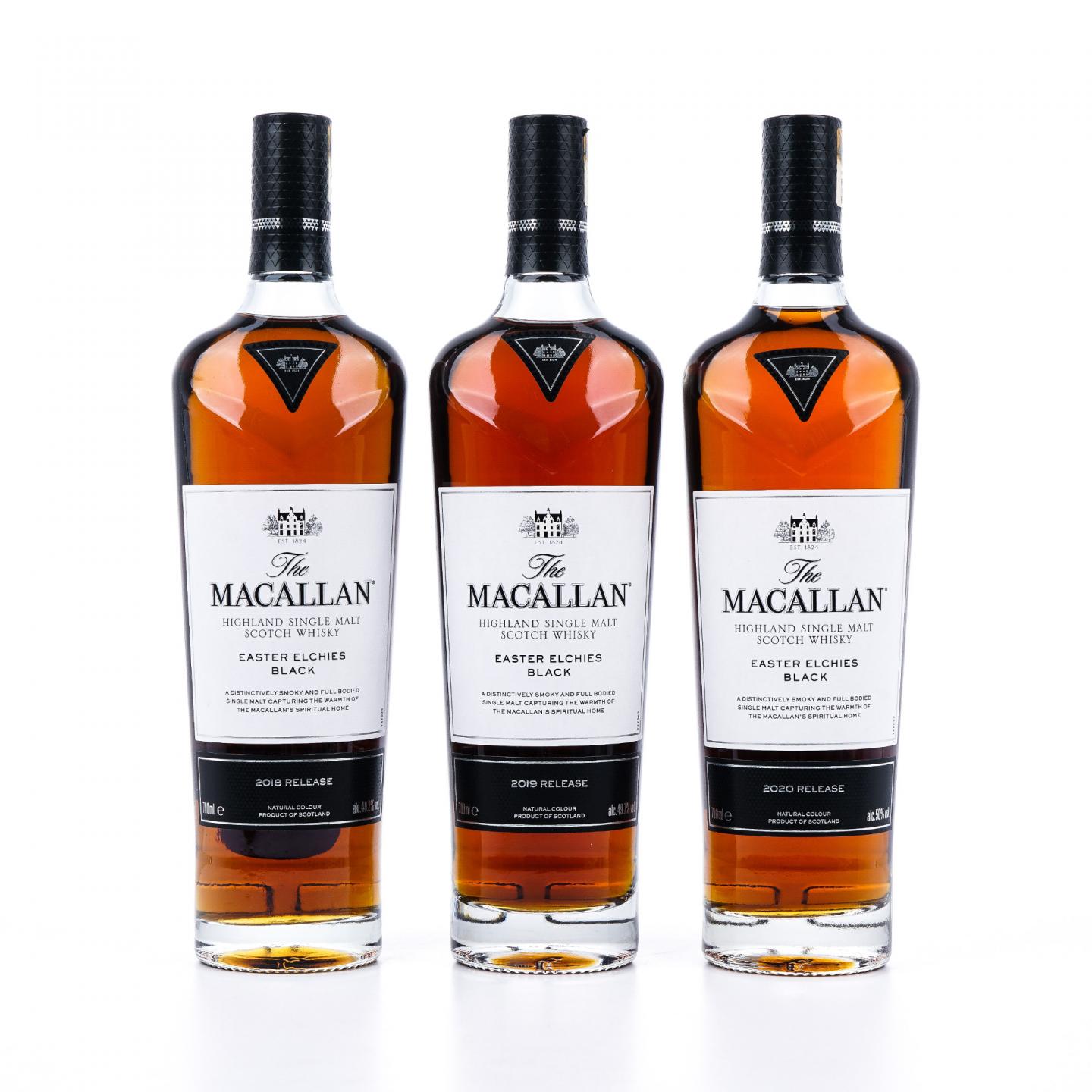 【附X光图】Macallan 麦卡伦 Easter Elchies Black 2018-2020 3支组