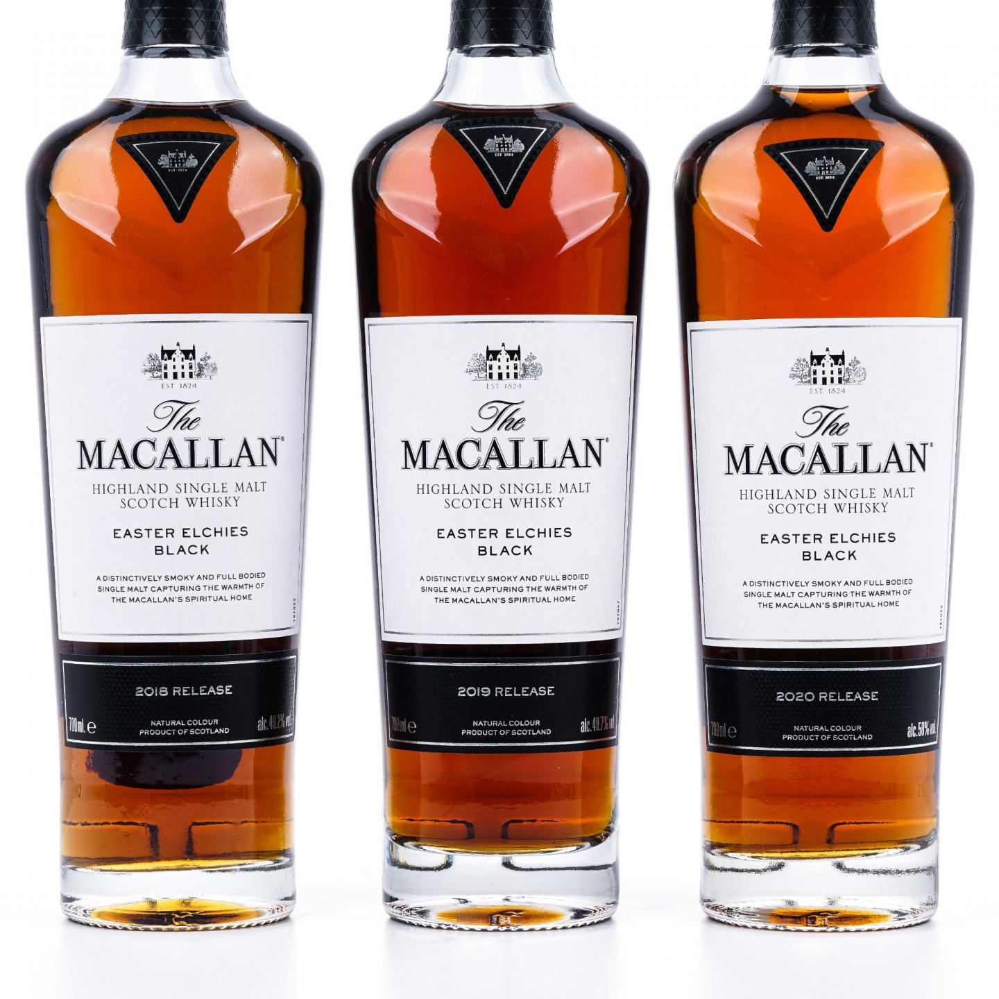 【附X光图】Macallan 麦卡伦 Easter Elchies Black 2018-2020 3支组