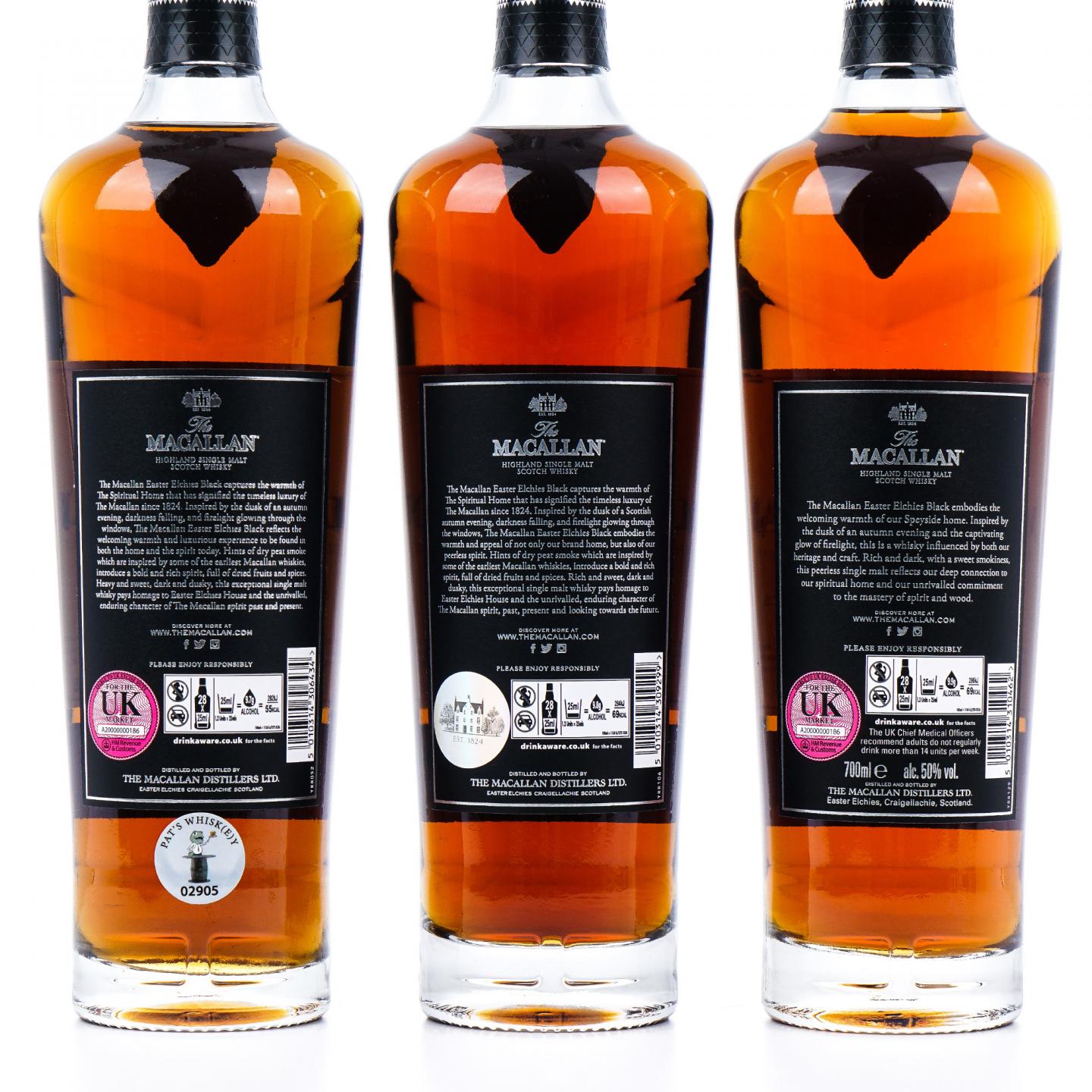 【附X光图】Macallan 麦卡伦 Easter Elchies Black 2018-2020 3支组