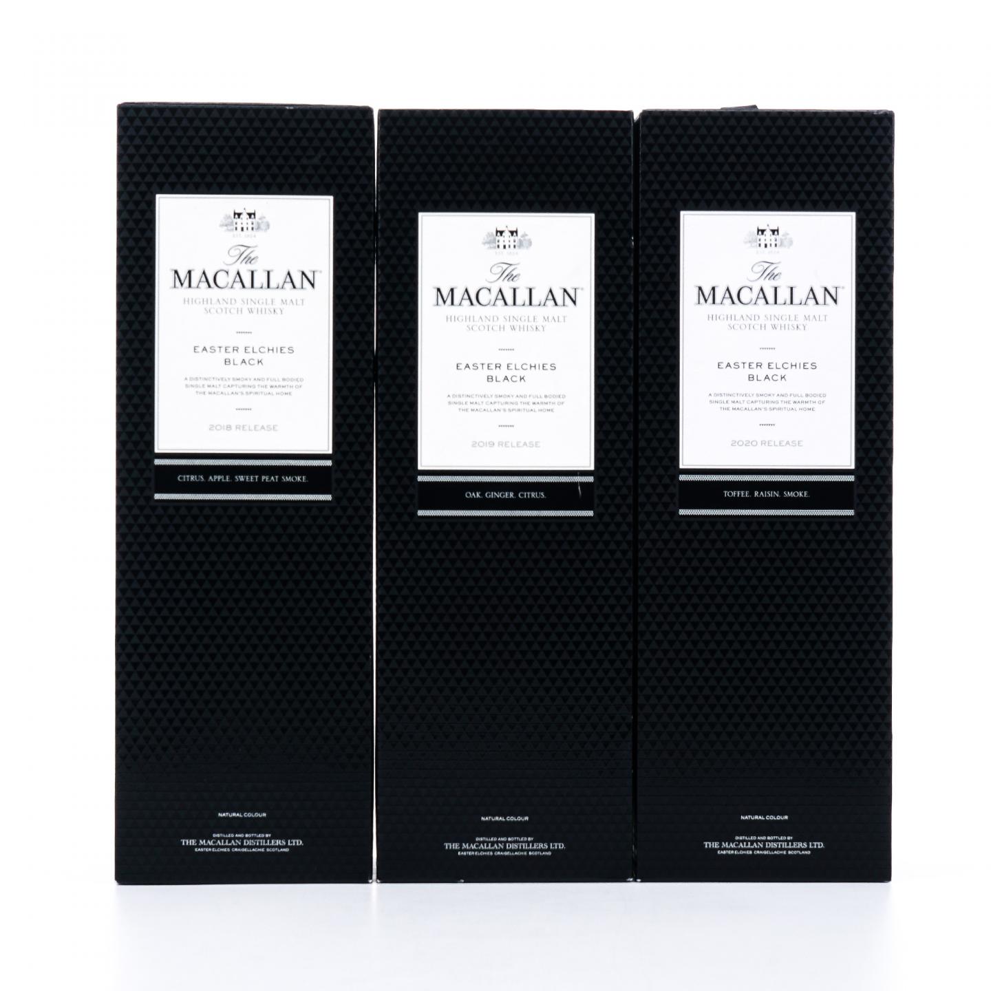 【附X光图】Macallan 麦卡伦 Easter Elchies Black 2018-2020 3支组