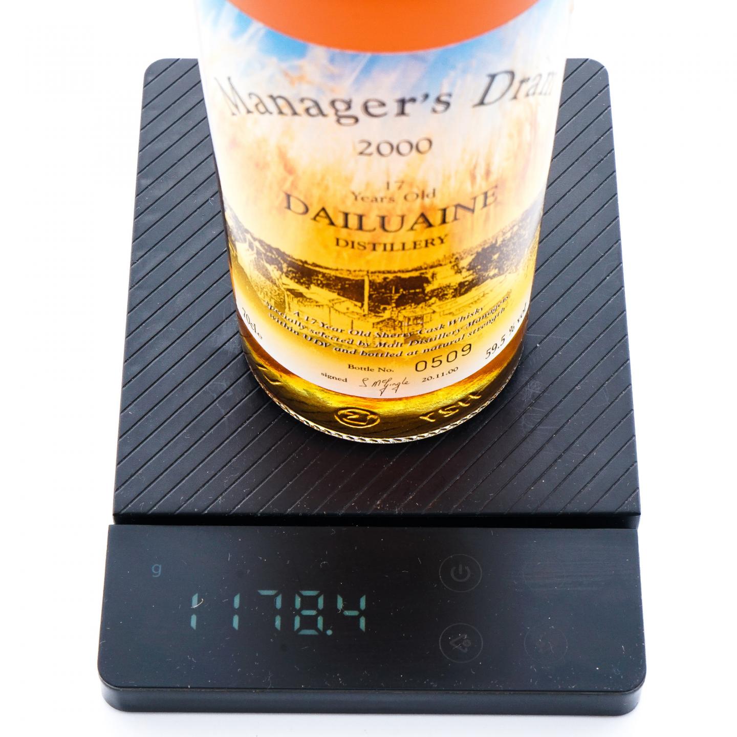 Dailuaine 大云 17年 2000 雪莉桶 Manager's Dram