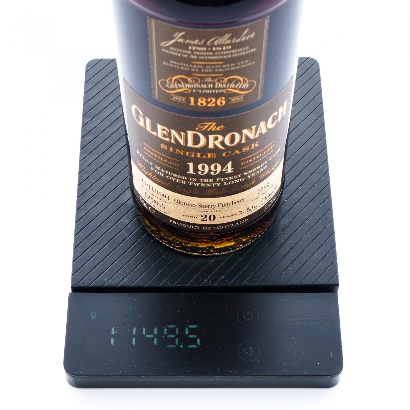 Glendronach 格兰多纳 20年 1994-2015 雪莉桶#1502 非原盒