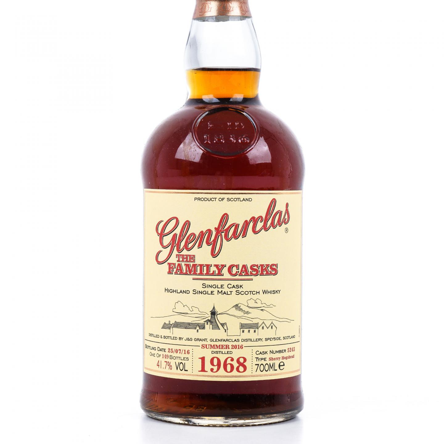 Glenfarclas 格兰花格 1968-2016 家族桶 雪莉单桶#5243