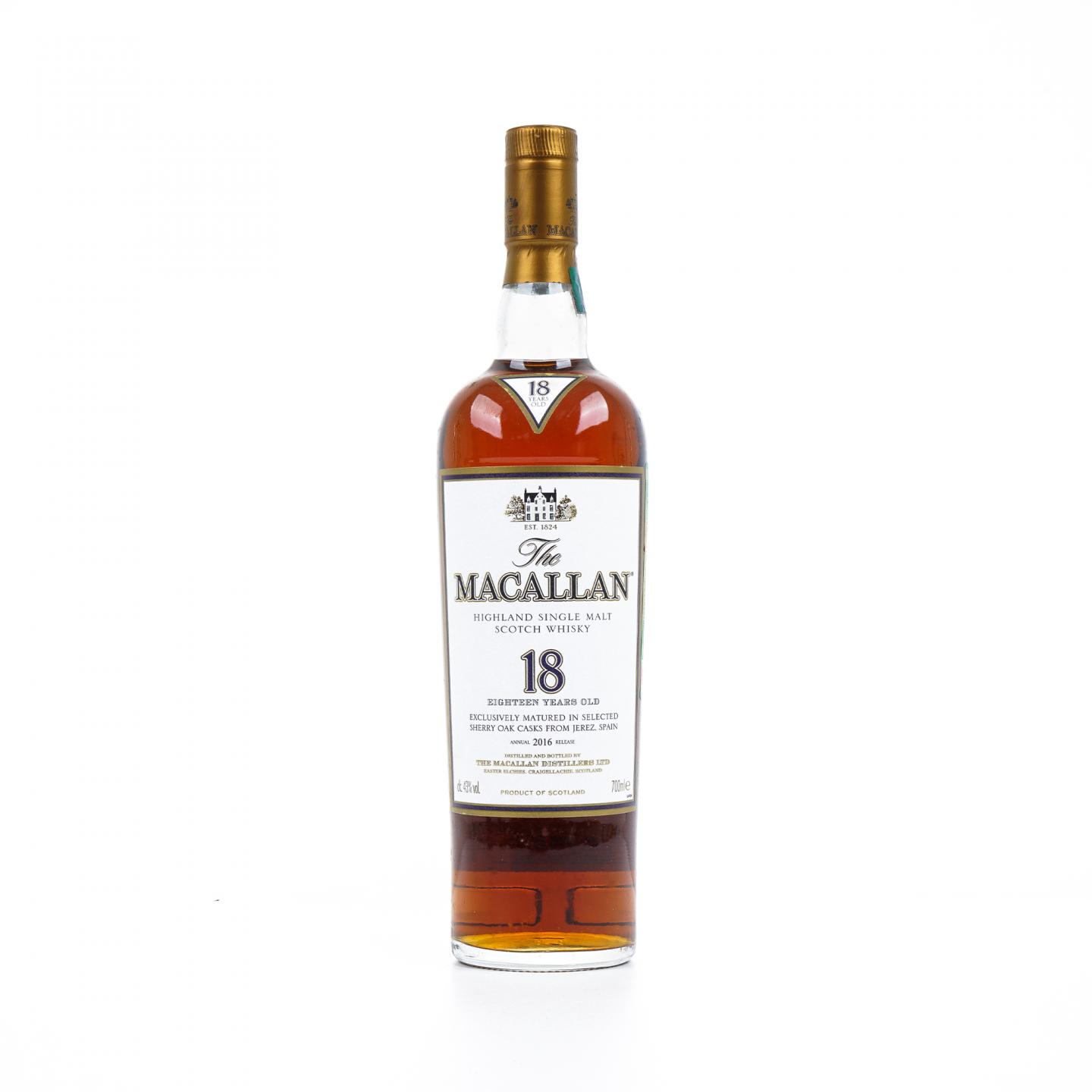 Macallan 麦卡伦 18年 2016 雪莉桶